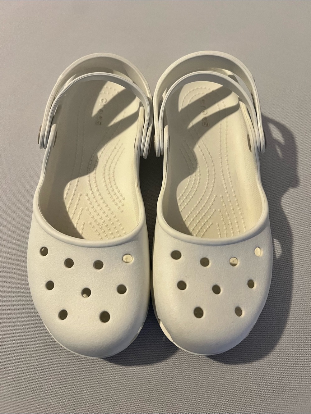 CROCS Karin Mary-Jane Style Slip On Clog in Off White | Women’s 8